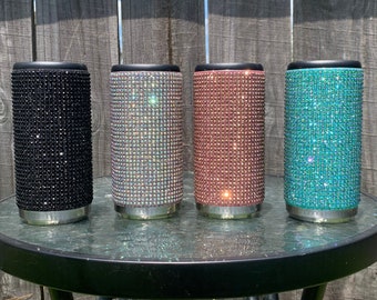 Rhinestone Slim Can Cooler/ Rhinestone Skinny Can Cooler/ Bling 12oz Can Cooler/ Insulated Can Cooler/ Rhinestone 12oz Can Holder