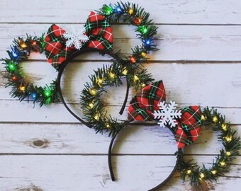 christmas disney ears wreath ears christmas mouse ears holiday minnie ears christmas tree ears light up disney ears - Disney Christmas Ears christmas disney ears wreath ears christmas mouse ears holiday minnie ears christmas tree ears light up disney ears - Disney Christmas Ears