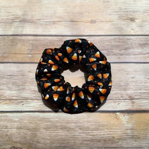 Ready To Ship!/ Candy Corn & Glitter Hair Scrunchie/ Haunted Mandion Inspired Hair Scrunchie / Halloween Hair Scrunchie