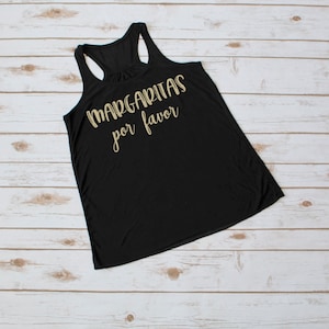 Margaritas Por Favor Glitter/Regular HTV Bella Racerback Tank Top