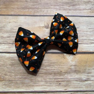 Ready To Ship!/ Candy Corn & Glitter Hair Bow/ Haunted Mandion Inspired Hair Bow/ Halloween Hair Bow