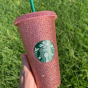 Rose Gold Rhinestone Starbucks 24 oz Cold Cup, Starbucks Cup, Custom Cup, Starbucks, Rhinestone Starbucks Cup, 24oz Cup, Starbucks Cup image 2