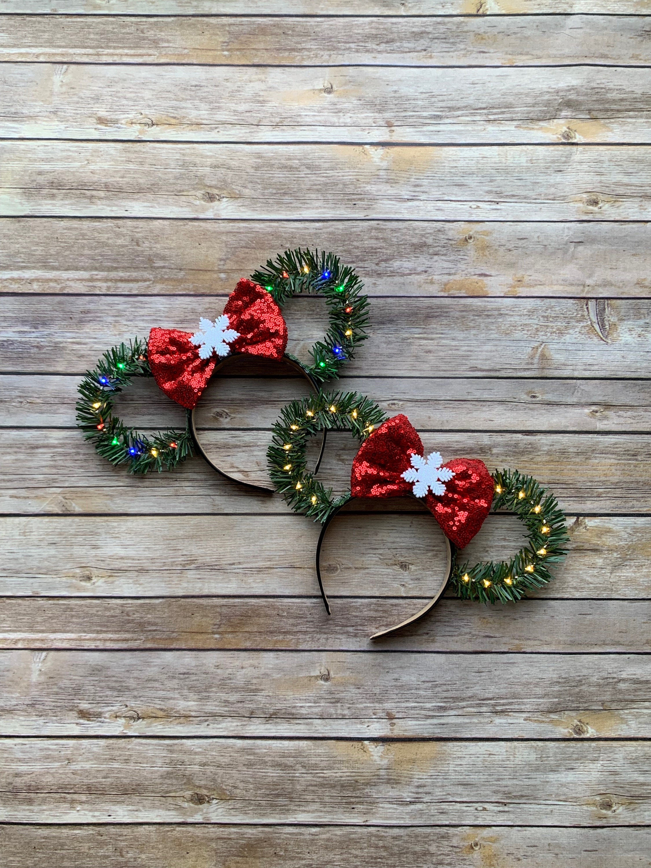 NWT Christmas Wreath Mickey Mouse Ears/Headband DIY MICKEY WREATH EARS | EASY AND AFFORDABLE! - YouTube main image 2
