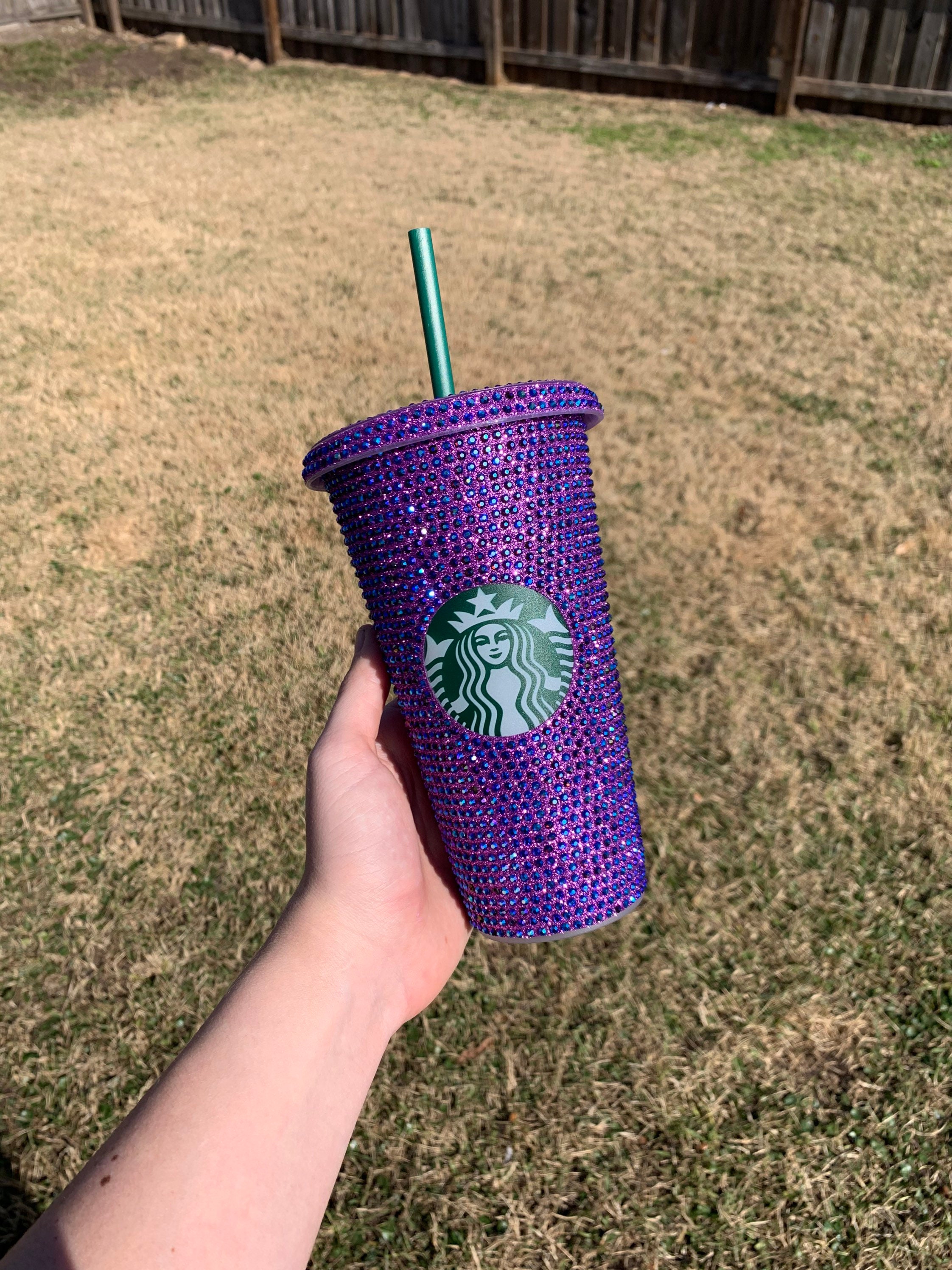 Purple bling Top Available Starbucks Cup Purple Glitter Venti Size Starbucks  Tumblers Bling Bling Tops Rhinestone Tops Venti Size 