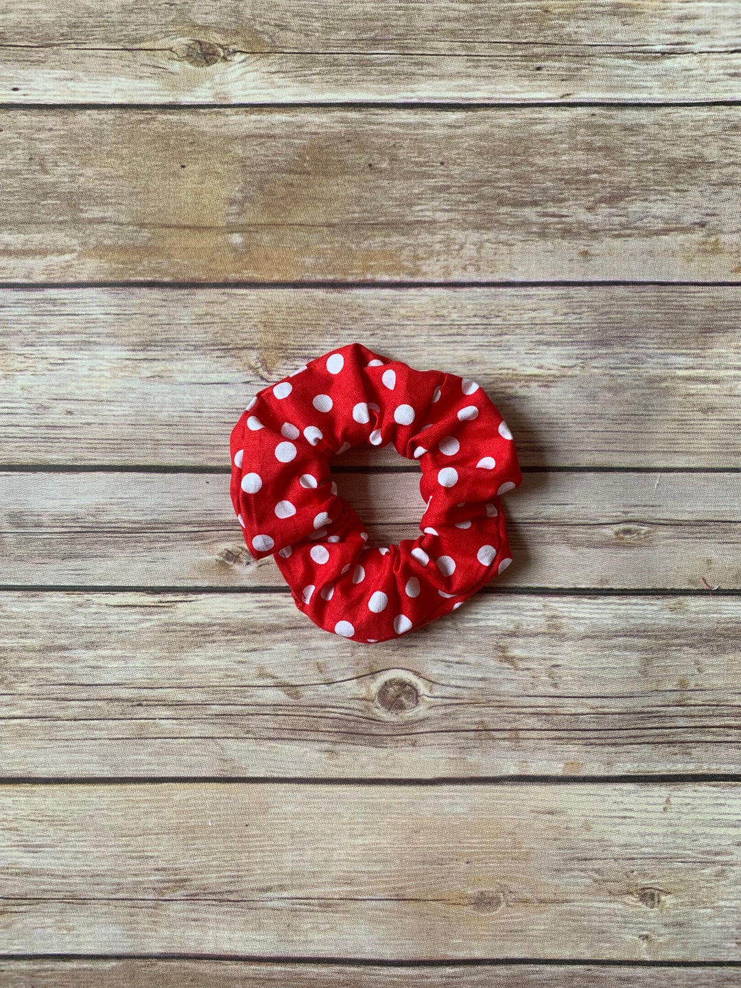 Red and White Polka-dot Minnie Mouse Scrunchie/ Minnie Mouse Scrunchie ...