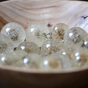 Löwenzahn Halskette Harz Schmuck Löwenzahn Kugel Anhänger Geschenk für Frauen Natur Schmuck Eco Schmuck Chirurgenstahl Echte Löwenzahn Eco Geschenk