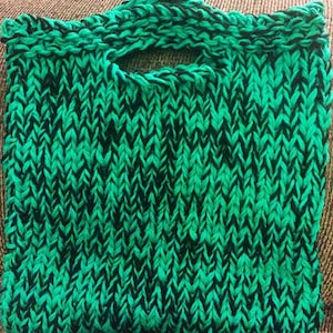 NEW Listing! Small Jade & Black 3-Ply Cotton Tote
