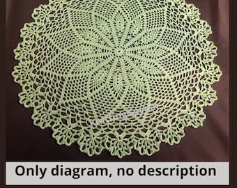 Crochet Napkin Pattern Only Crochet Doily  Handcrafted Home Decor NO DESCRIPTION
