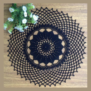 White or black Crochet Napkin Crochet Doily  Handcrafted Home Decor Lace doily