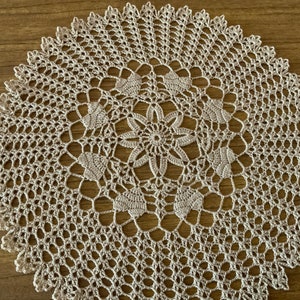 Light beige  Crochet Napkin. Crochet Doily.  Handcrafted Home Decor. Lace doily.