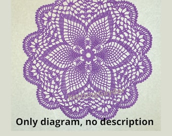 Crochet Doily  Pattern PDF Digital File Home Decor Lace doily NO DESCRIPTION