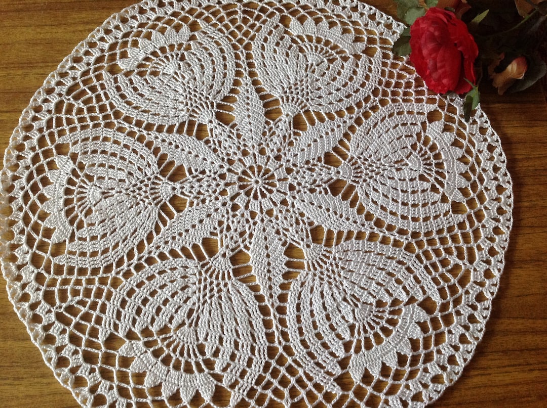 White Crochet Napkin Crochet Doily Handcrafted Home Decor Lace Doily - Etsy