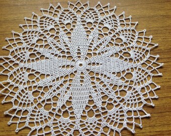 White Crochet Napkin Crochet Doily Handcrafted Home Decor Lace doily