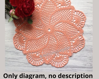 Crochet Doily | Pattern PDF | NO DESCRIPTION | Home Decor | Lace doily