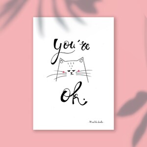 Illustrazione di carta - ironia - Grumpy cat : You're Ok