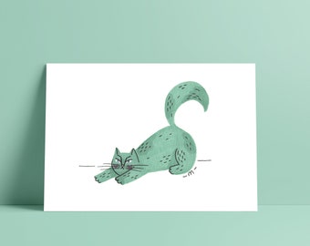Carte "Streching Cat"