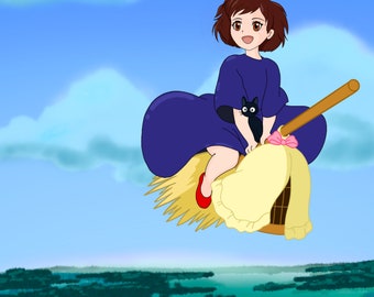 Kiki’s delivery service digital art print