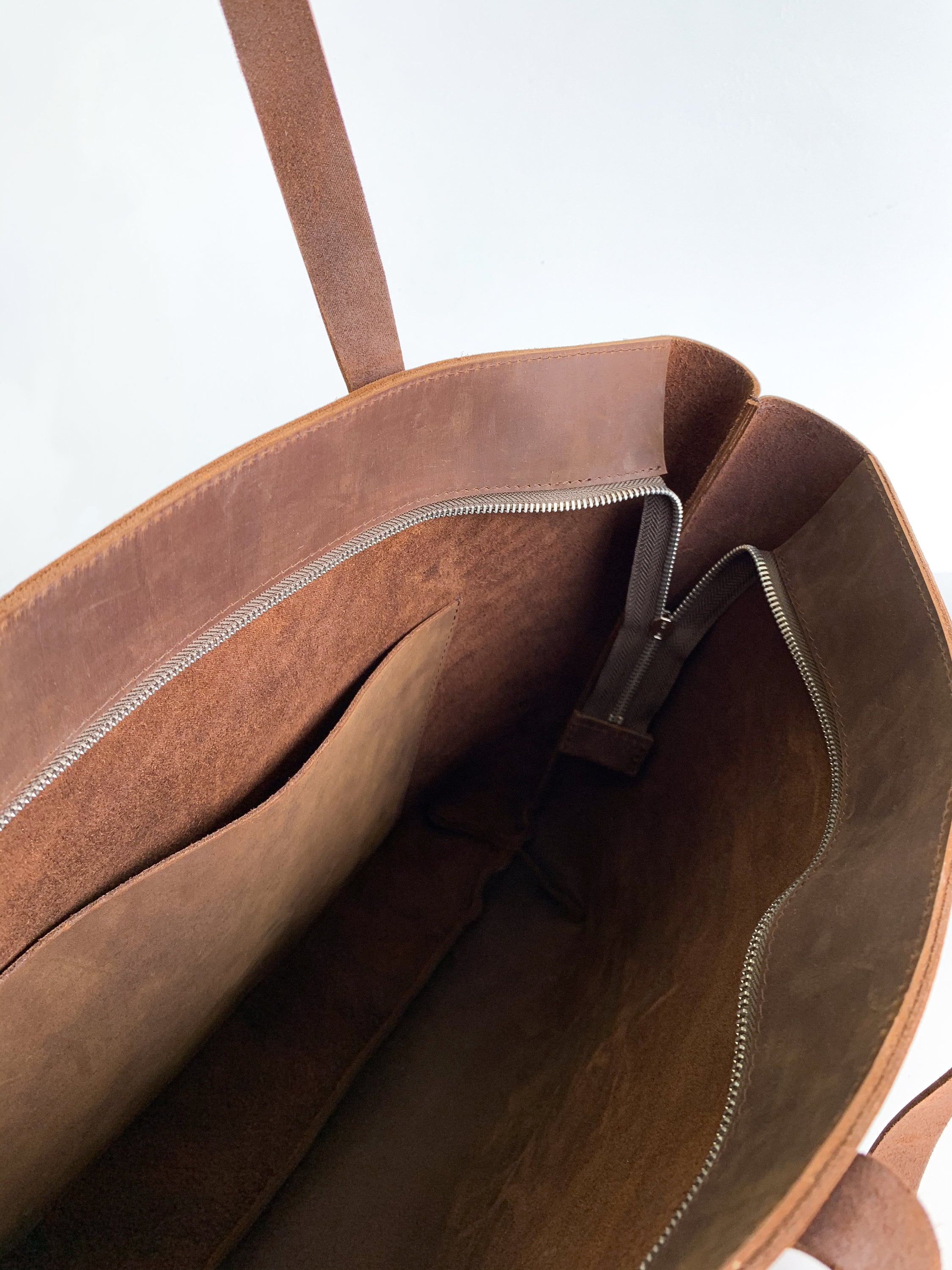 Large Coffee Brown Leather Tote Bag Leather Shopper Bag Etsy UK