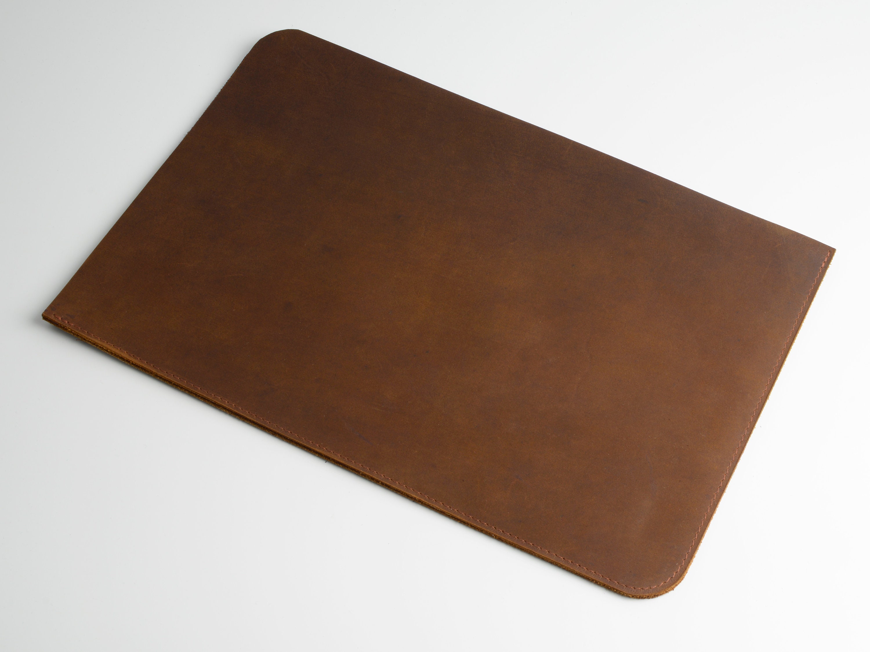 Personalised Brown Leather Document Sleeve Case, Handmade Folio Sleeve