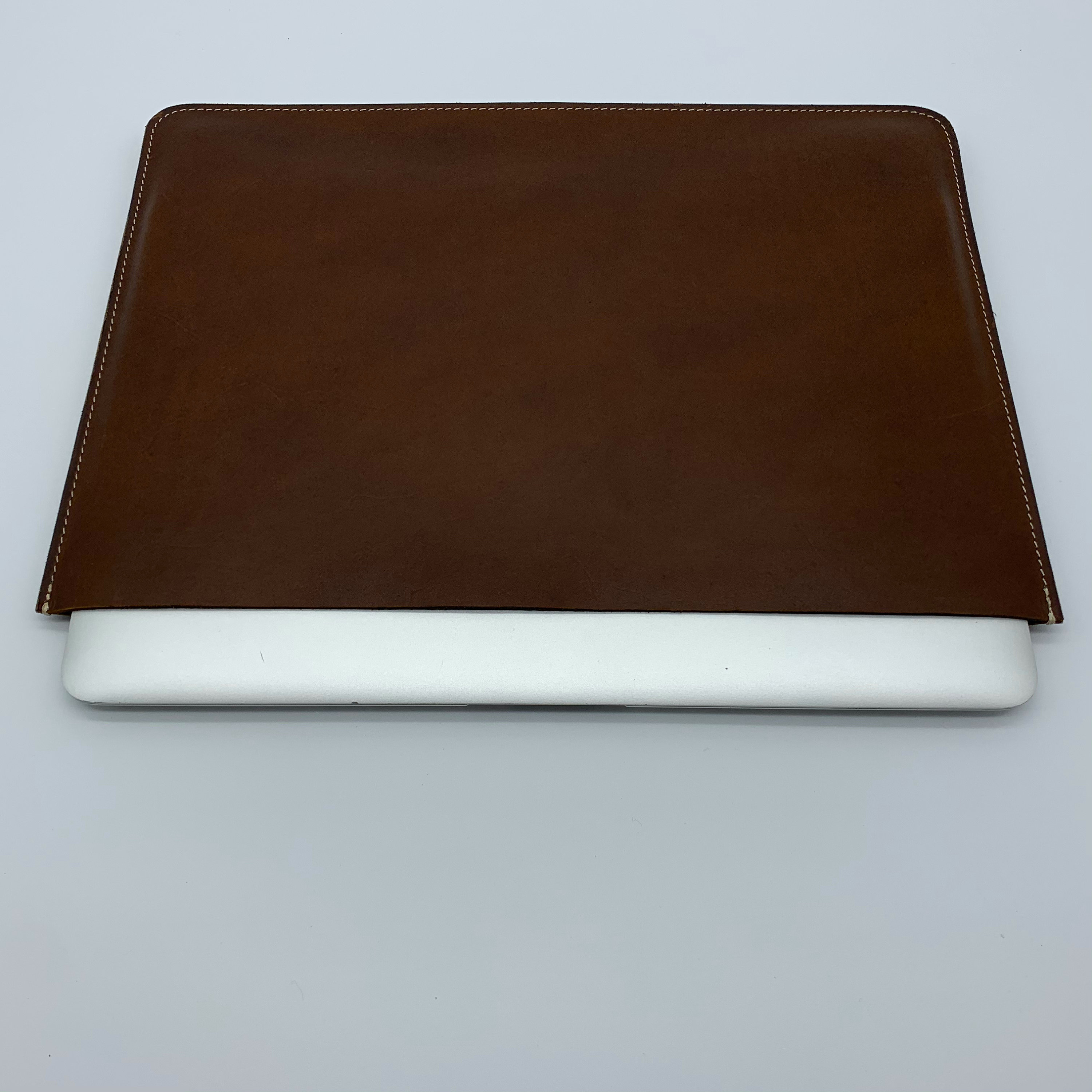 Handmade Brown Leather Minimalist Laptop Sleeve Case Brown Etsy UK