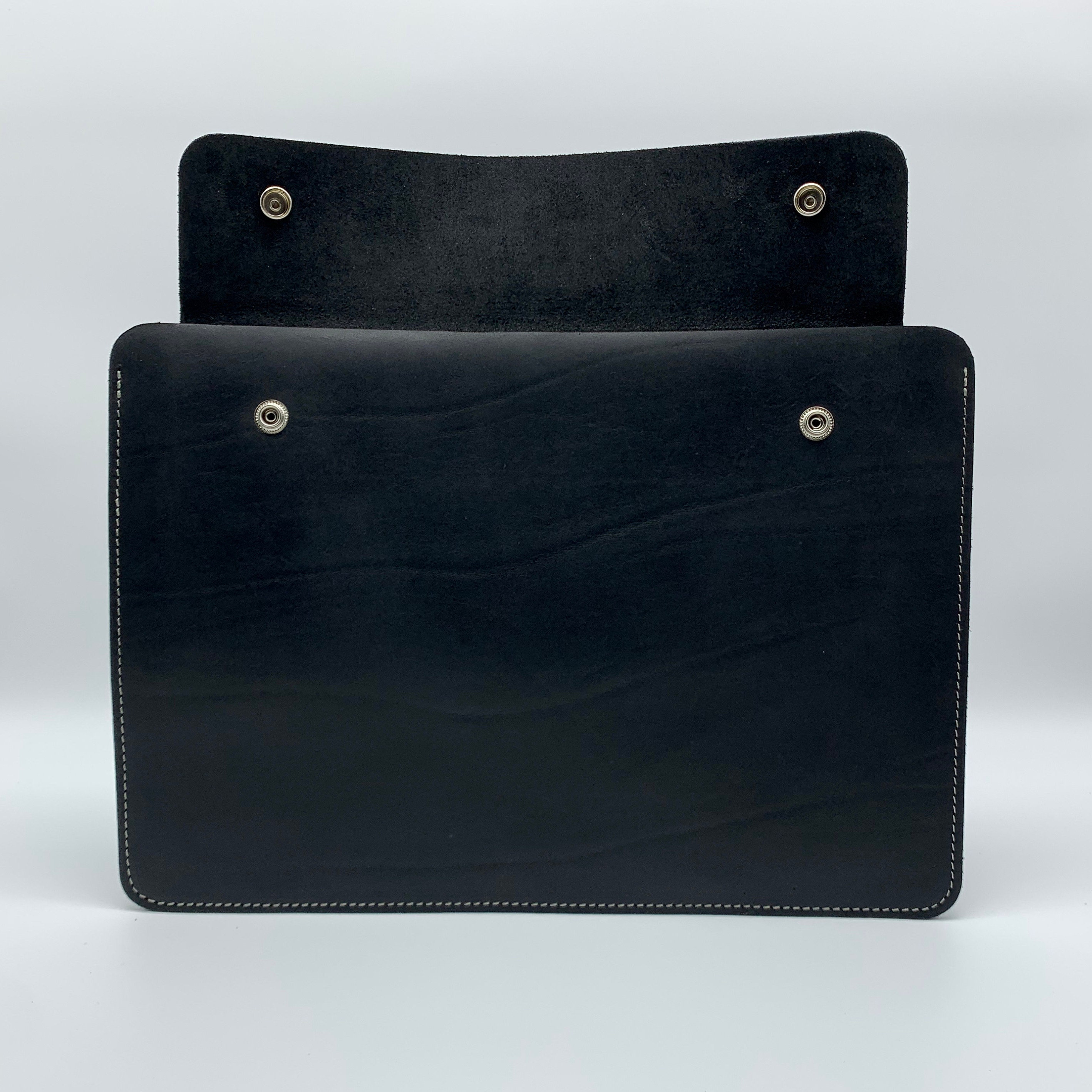Handmade Black Leather Minimalist Laptop Sleeve Case Black Etsy Australia