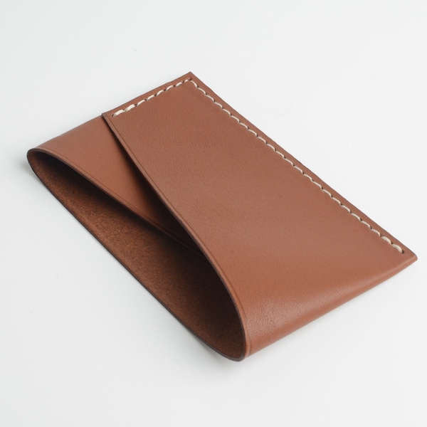 Slim Minimalist Kangaroo Leather Card Wallet made from Full Grain Vegetable Tanned Leather. Handmade in Sydney, Australia. Card Holder - WKY
