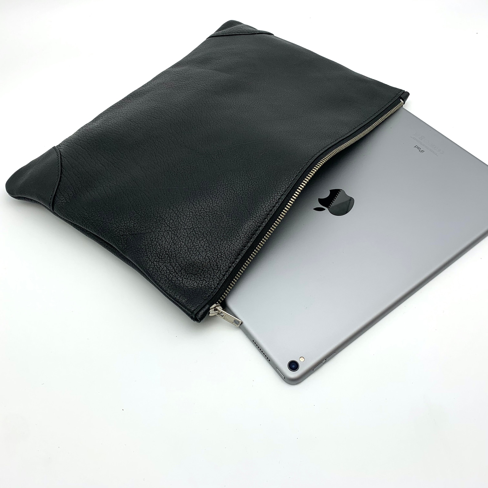 Handmade Black Leather Minimalist Laptop Sleeve Case with Etsy