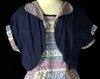 Vintage 1950s Brentwood Cottons Sundress with Bolero Jacket