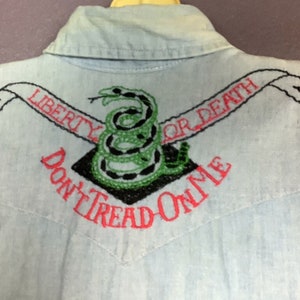 Vintage 1976 Don’t Tread on Me Western Shirt