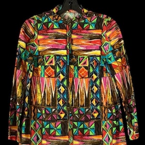 Vintage 1960s Print Mini Dress