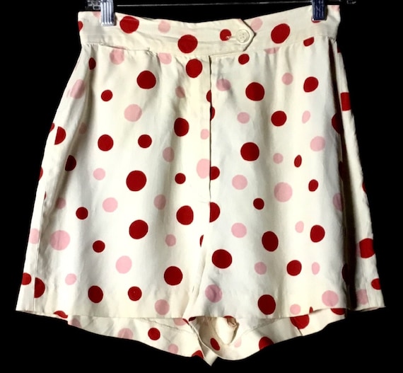 Vintage 1950s Rayon- Sharkskin Ladies Shorts