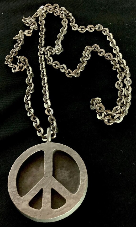Vintage peace sign necklace clearance