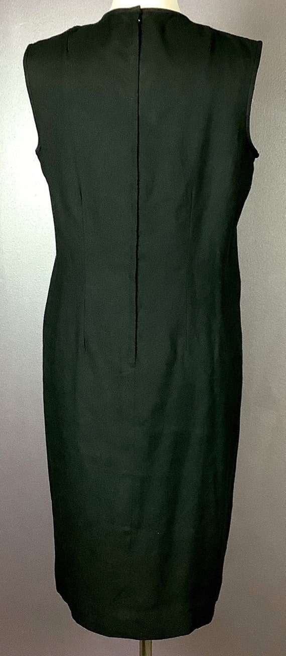 Vintage 1960s Peg Grant Black Shift Style Dress - image 4