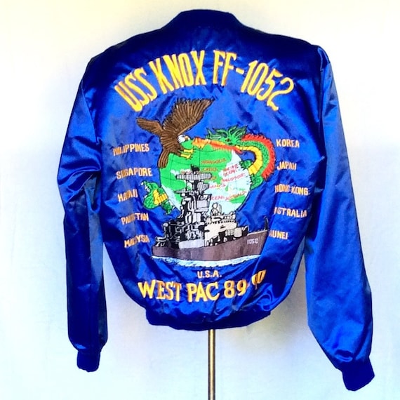 Vintage 1989-90s Souvenir Navy Cruise Tour Jacket - image 1