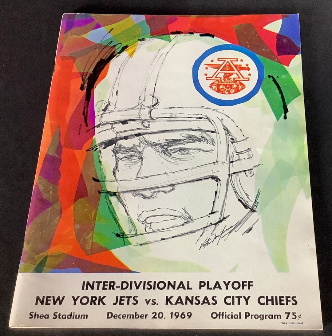 Vintage 1969 AFL Inter-divisional Playoff Game Official Program