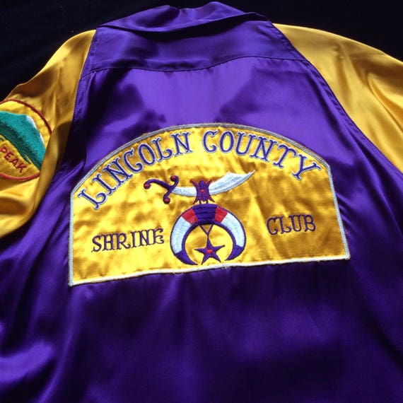 Vintage 1950s Men's Satin Shriners Shirt