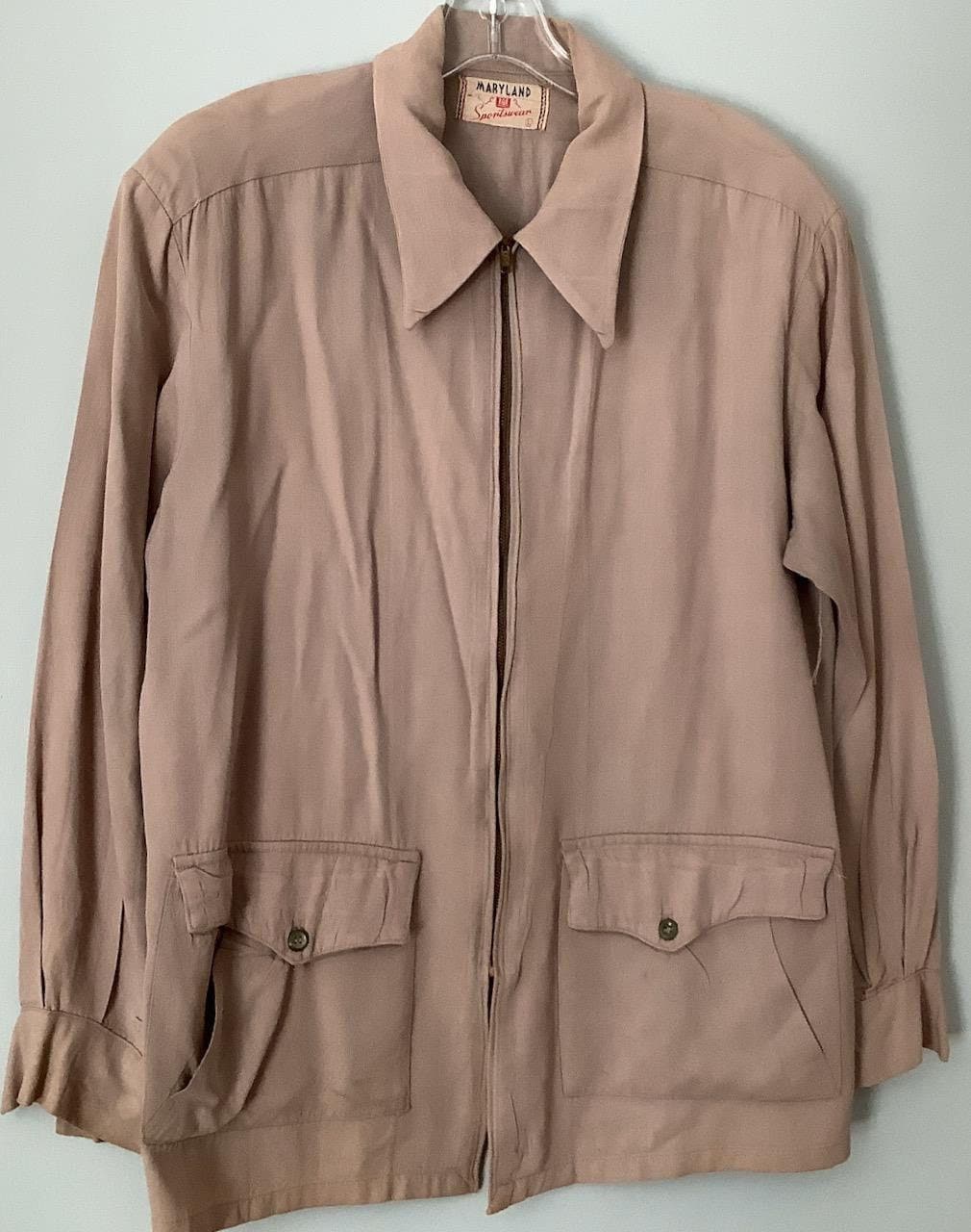 1930s〜40s vintage cotton jacket Vintage 1930s 40s Salt And Pepper Chore Coat Denim Jacket