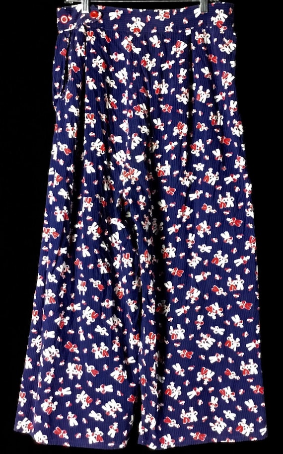 Vintage 1940s Sailor Print Ladies Pants