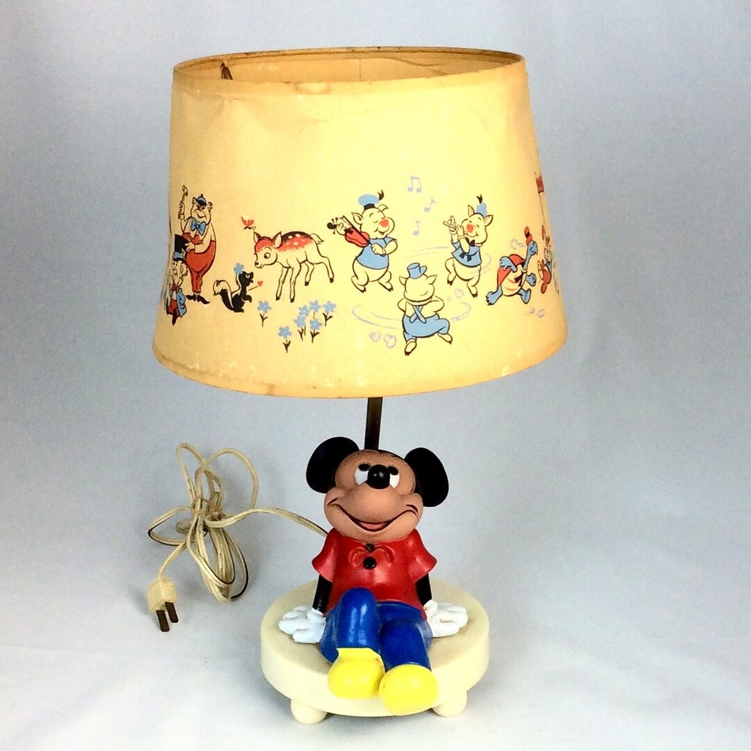 lampe de chevet enfant Mickey, Walt Disney, vintage des années 70-80