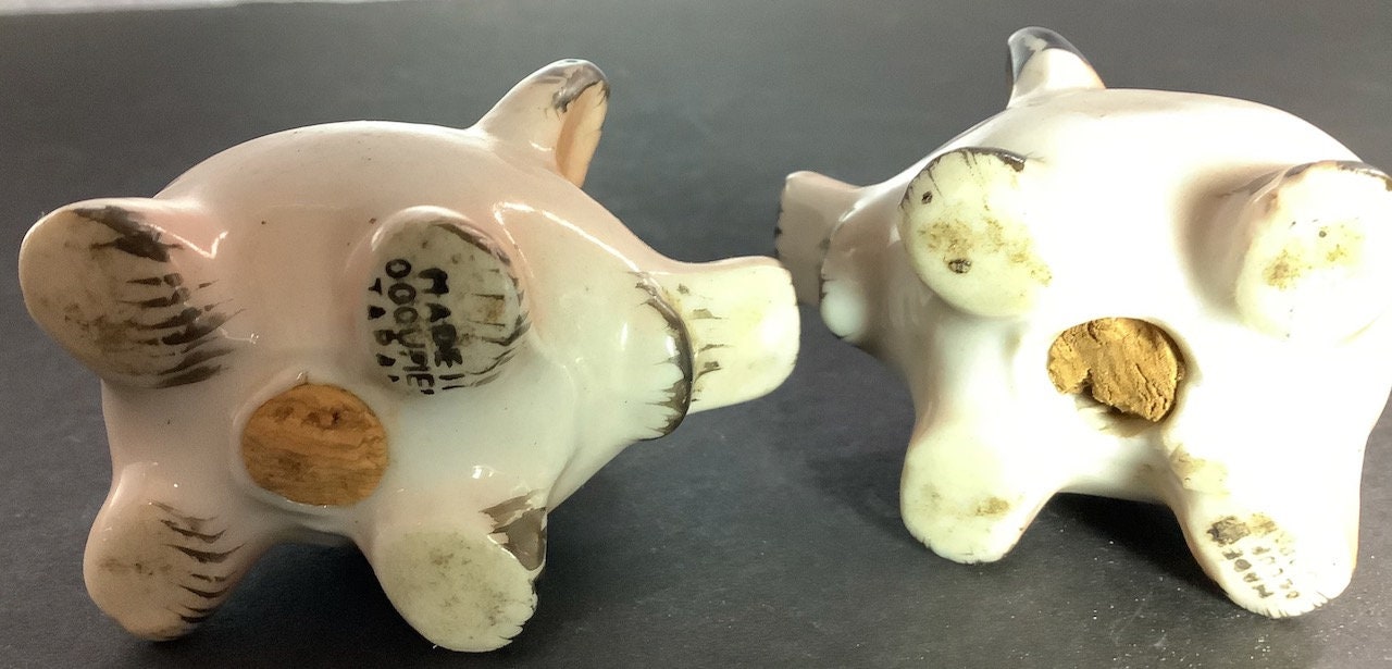 Vintage Occupied Japan Pig Salt and Pepper Shakers Etsy