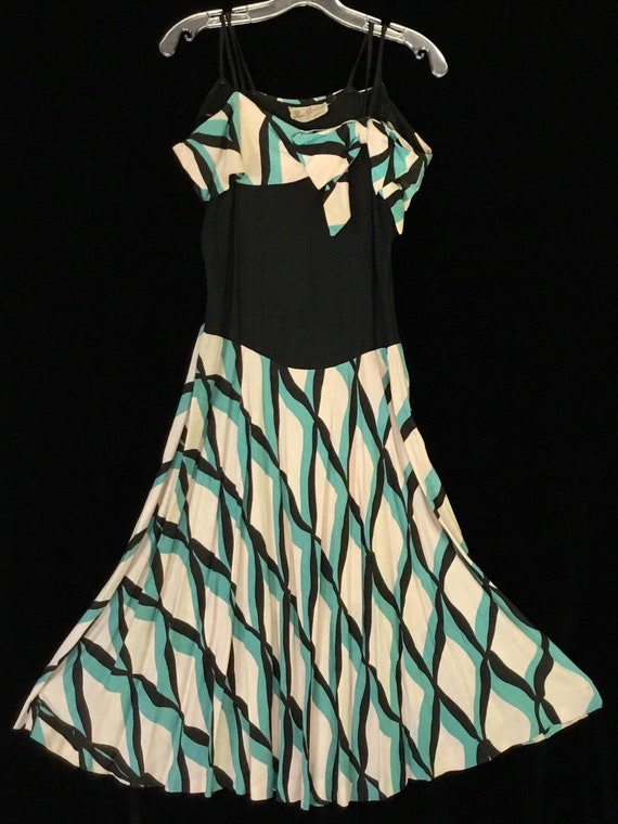 Vintage 1950s Harlequin Print Sundress