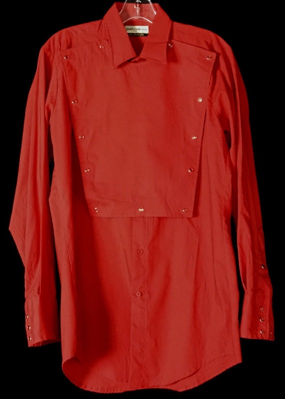 Vintage 1980s Red Cowboy Shirt