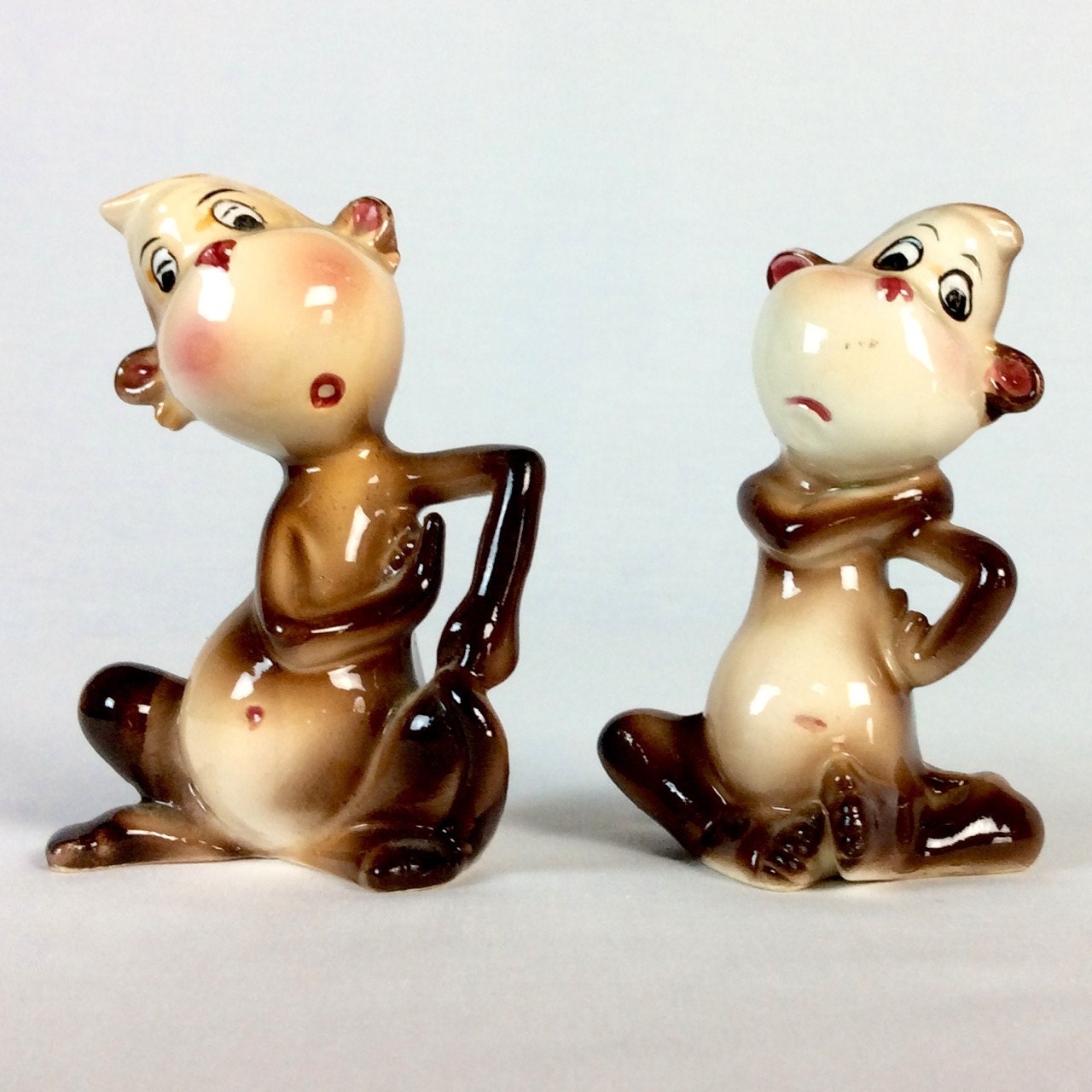 Vintage 1950s Monkey Salt and Pepper Shakers Etsy