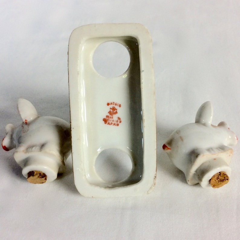 Occupied Japan Butcher and Pigs Salt and Pepper Shakers Etsy