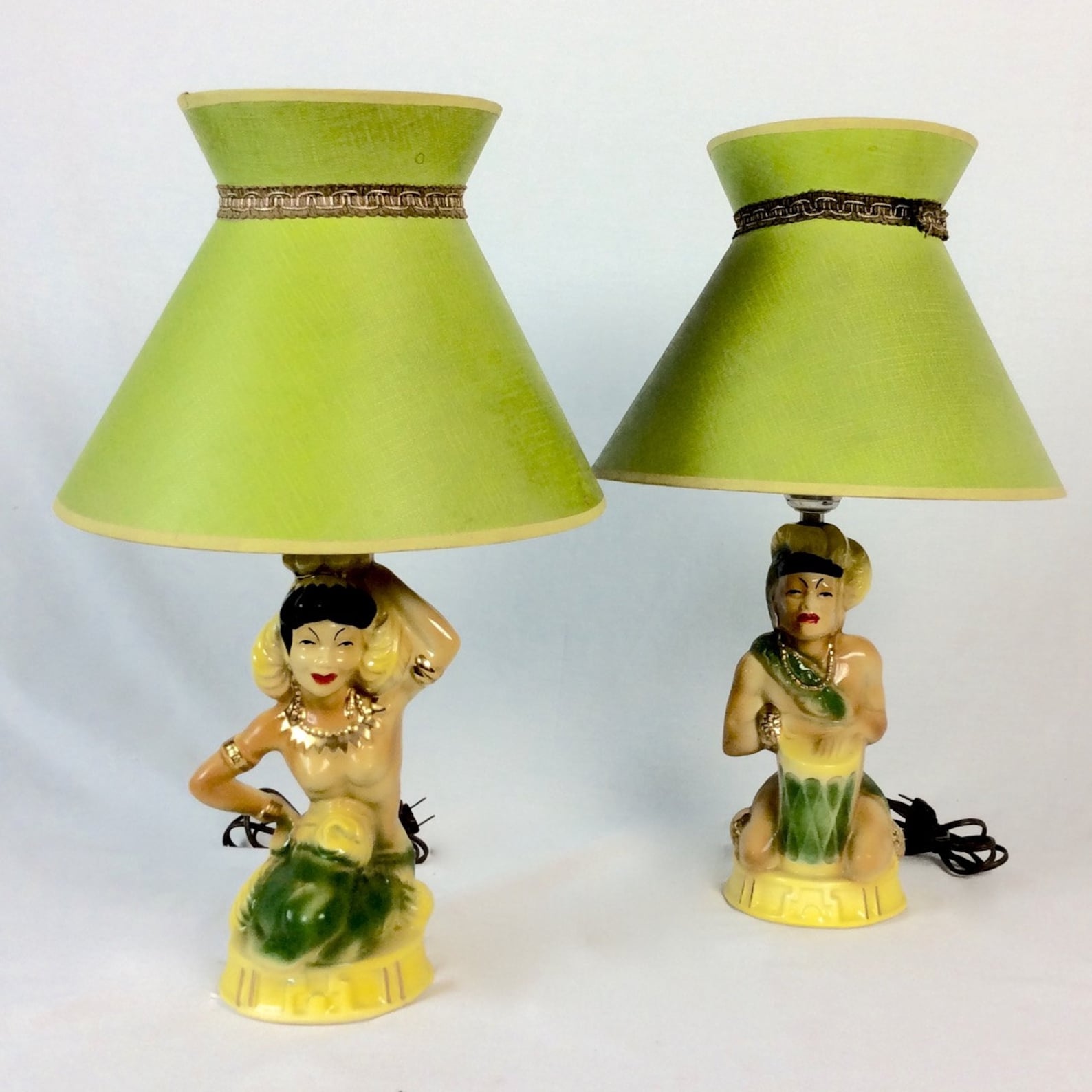 Vintage 1950s Hawaiian Lamps and Lampshades Etsy