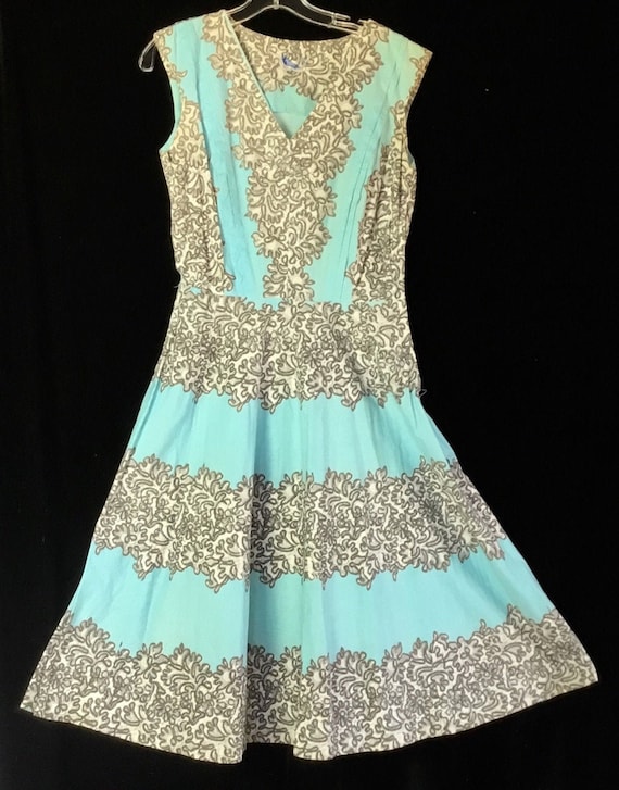 Vintage 1950s Cotton Dress | Etsy