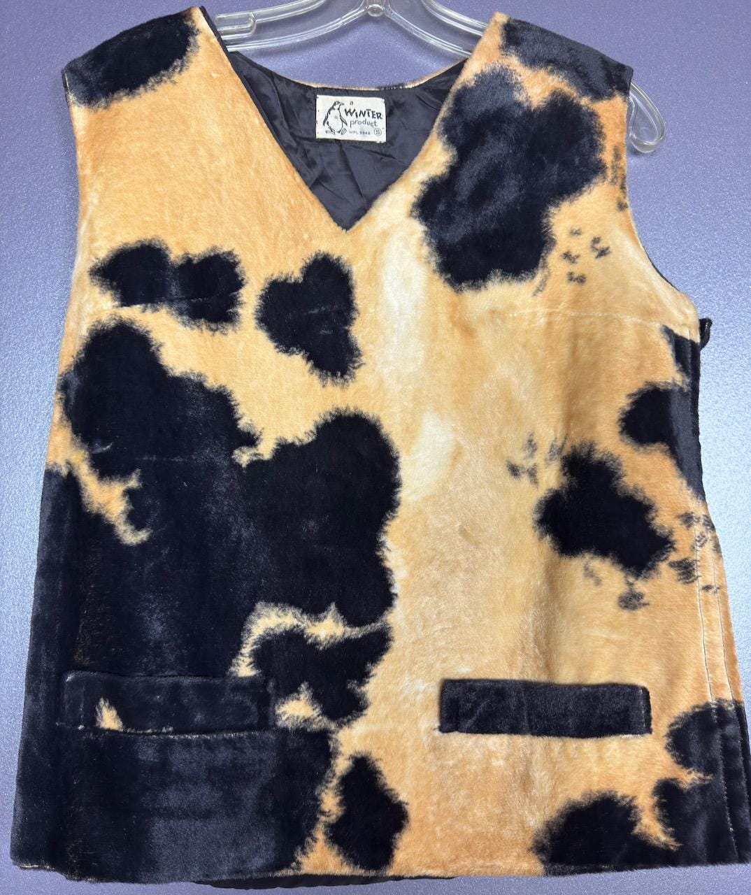 Vintage 1960s Faux Fur Animal Print Vest - Etsy