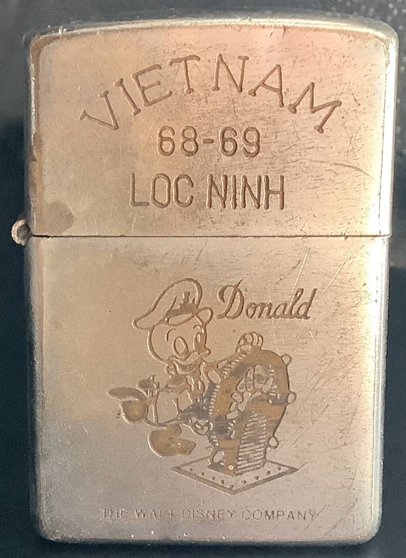 Vintage 1968-69 Vietnam War Donald Duck Design- Disney Zippo