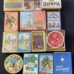 15 Assorted Decks of Vintage Playing Cards