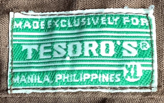 Vintage 1960s Tesoro's Brand Ethnic Shirt View 2